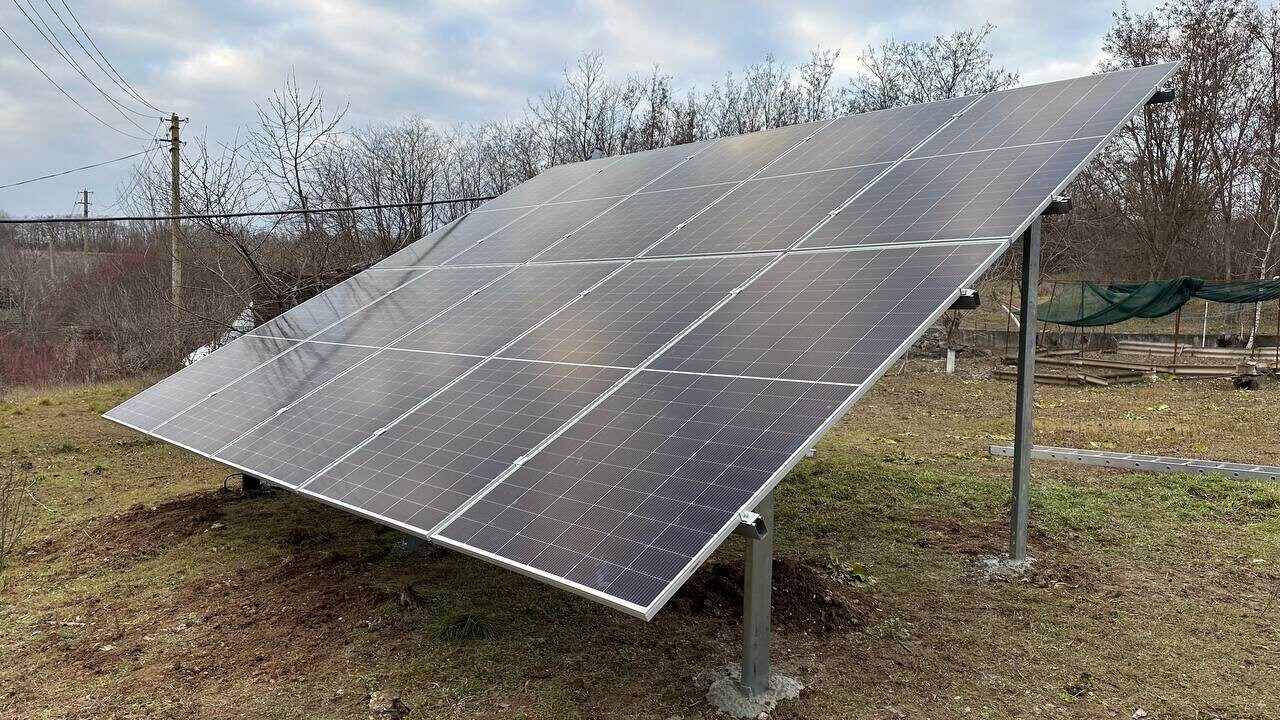 panouri fotovoltaice rezina, montaj la sol, growatt moldova, longi 610w, eprime, energie solara.