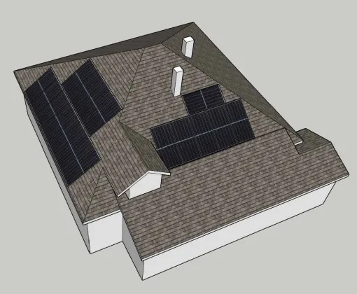 Modelare 3D a amplasării panourilor solare pentru eficiență maximă.