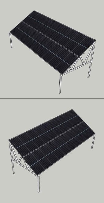 Modelare 3D a structurii fotovoltaice la sol pentru eficiență maximă. ePrime