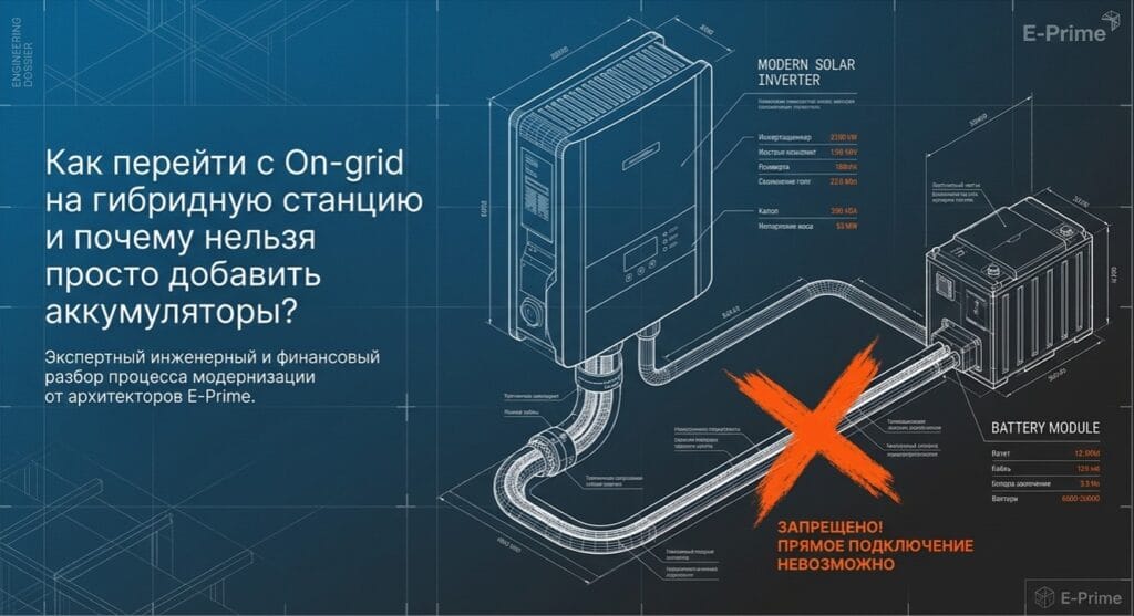 Cum să treci de la un sistem On-grid la unul hibrid MicroGrid eprime panouri solare fotovoltaice солнечные панели молдова baterii solare aviz de racordare